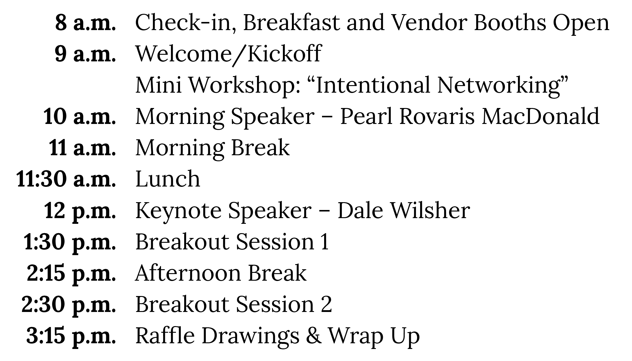 Conference Schedule